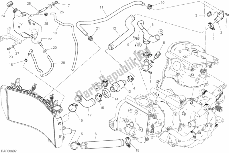 All parts for the Cooling System of the Ducati Supersport S 937 2020